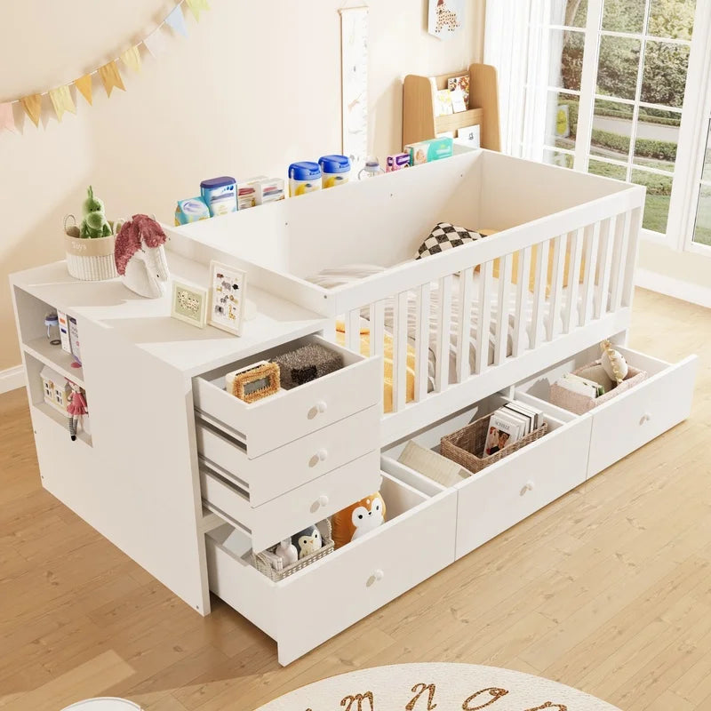 Convertible Crib to Daybed with Drawers & Changing Table