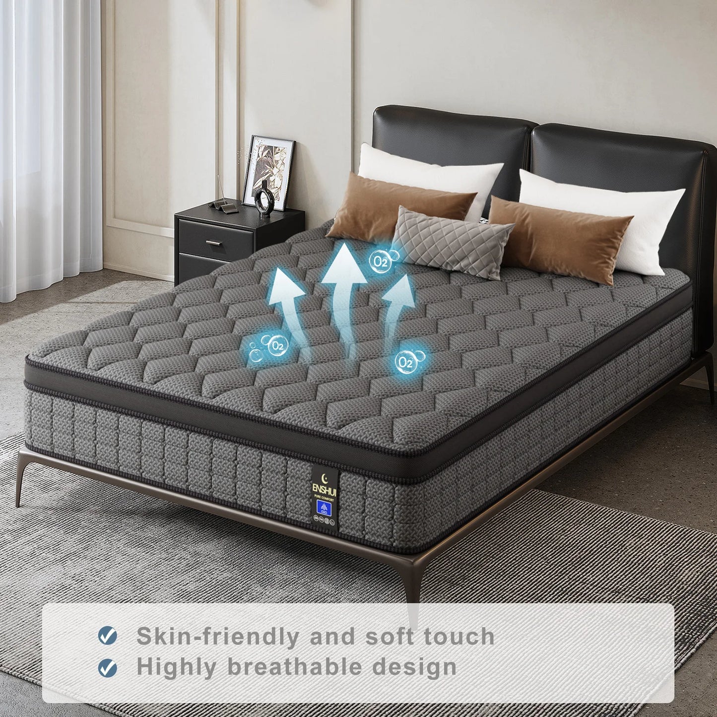 12/14 Inch Gel Memory Foam Hybrid Pocket Spring Mattress