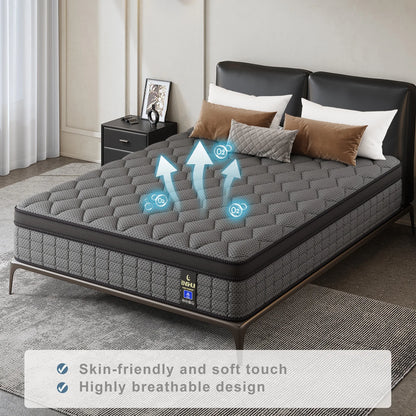 12/14 Inch Gel Memory Foam Hybrid Pocket Spring Mattress