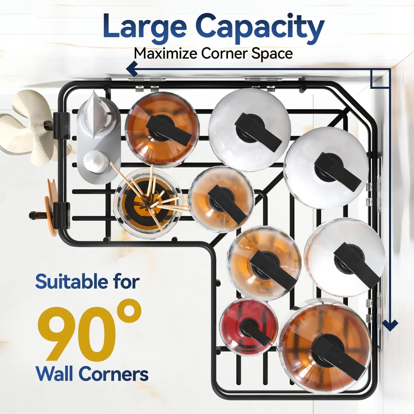5-Pack Rustproof Shower Organizer Corner with Soap Holder