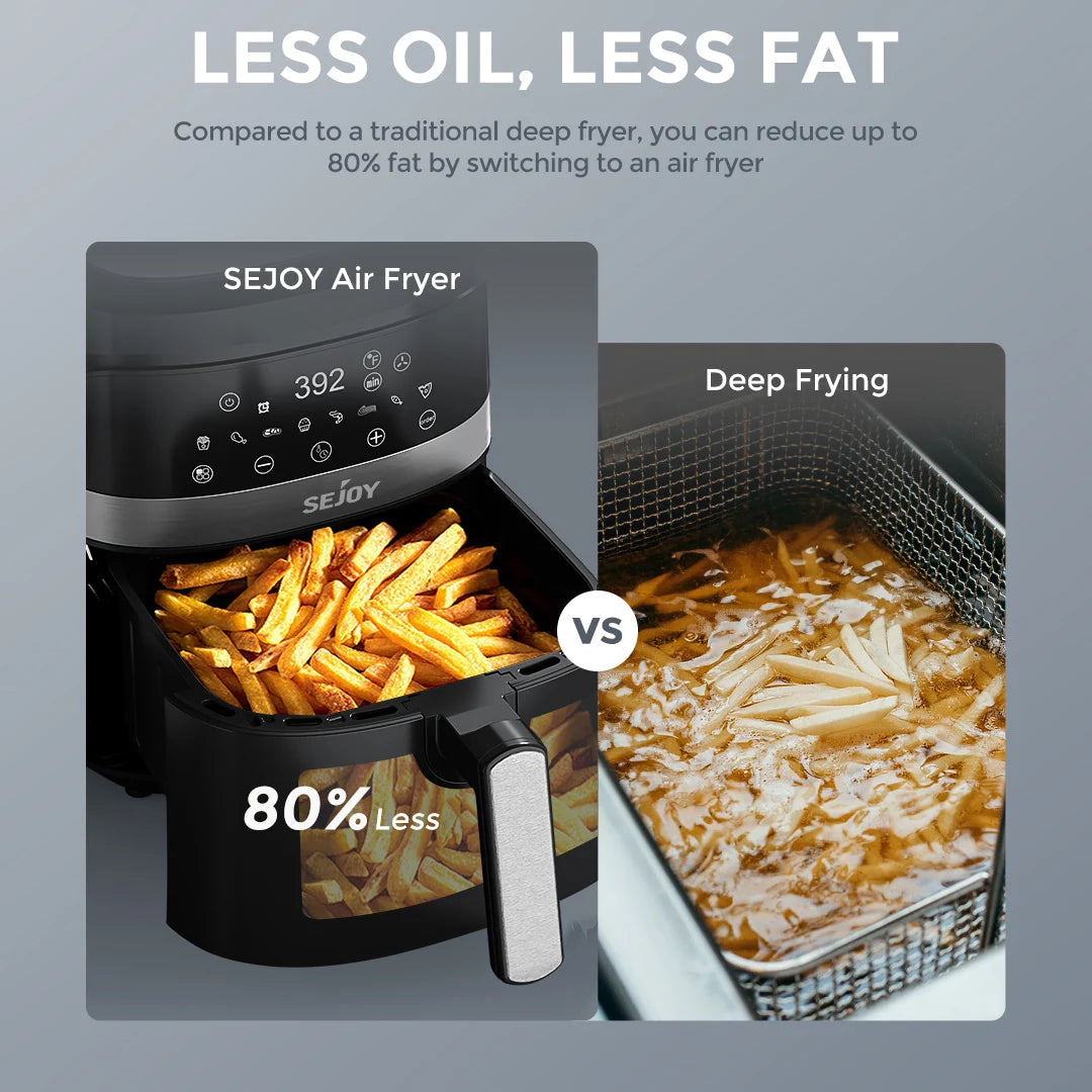 6 Qt 8-in-1 Air Fryer with Premium Ceramic Coating