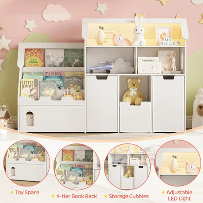 Castle Shaped Toy Storage Organizer with Removable Drawers