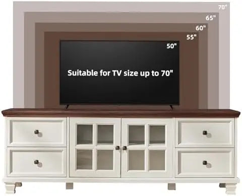 4-Piece Farmhouse TV Stand and Coffee Table Set