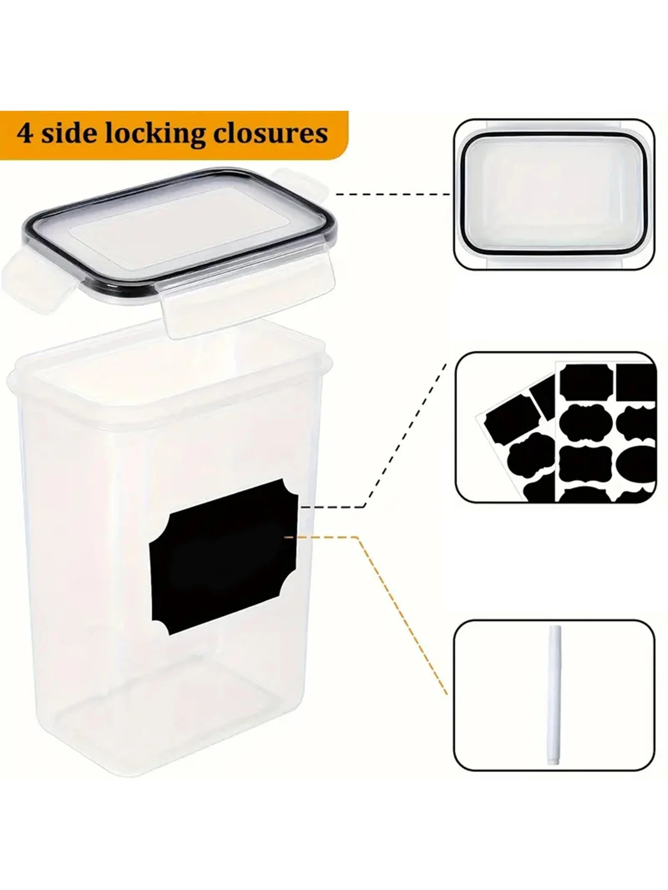 24pcs moisture-proof airtight food storage containers