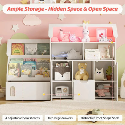 Castle Shaped Toy Storage Organizer with Removable Drawers