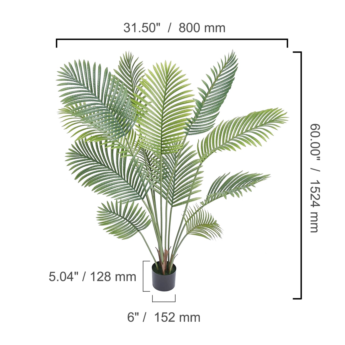 Artificial Palm Tree 4/5/6 FT Faux Plant