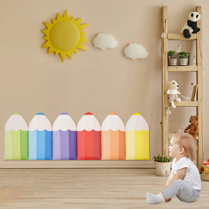 3D Pencil-Shaped Wall Padding for Kids (6 Pcs)