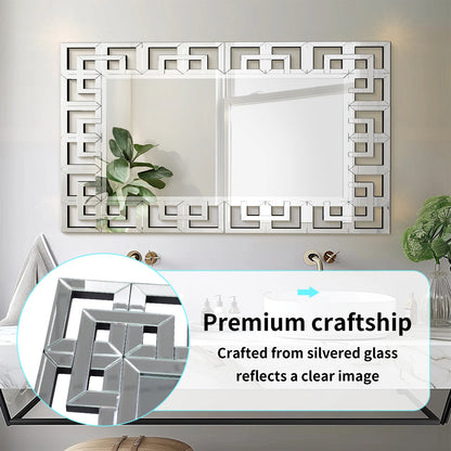 Rectangle Silver Venetian Art Mirror