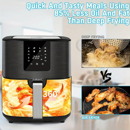 7QT Air Fryer Cooker w/ 8 Presets Menu & Digital Touch Screen