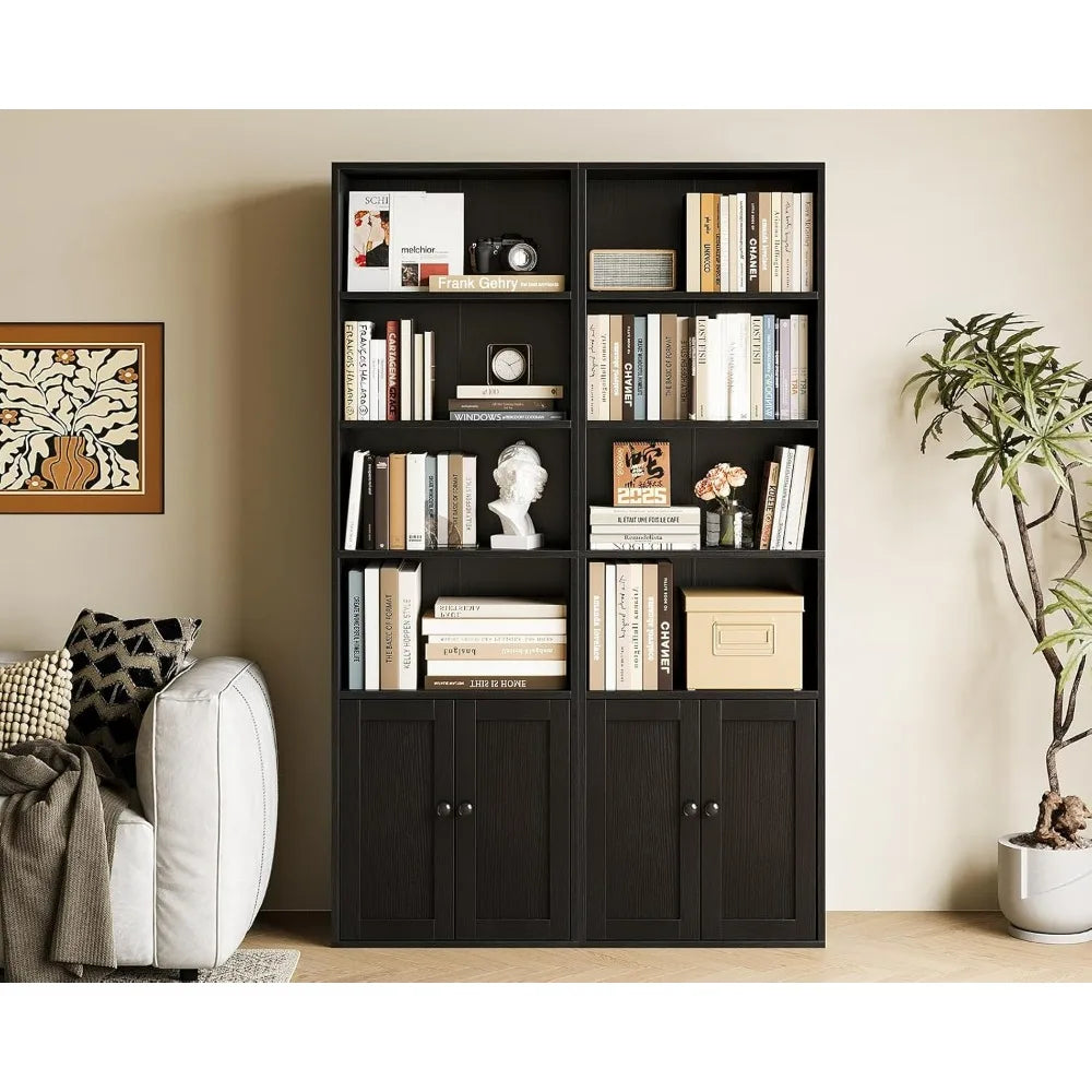 6-Tier Display Bookcase with Doors
