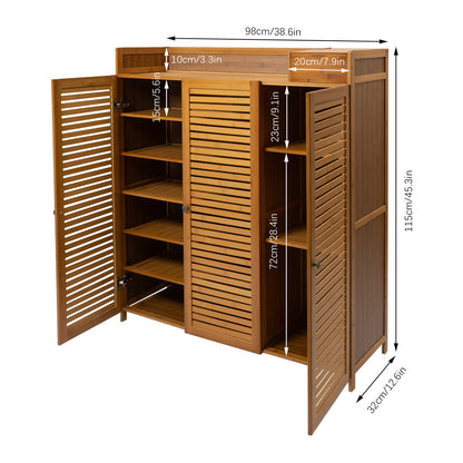 Modern Shoe Cabinet with Doors, Large Capacity for 30 Pairs