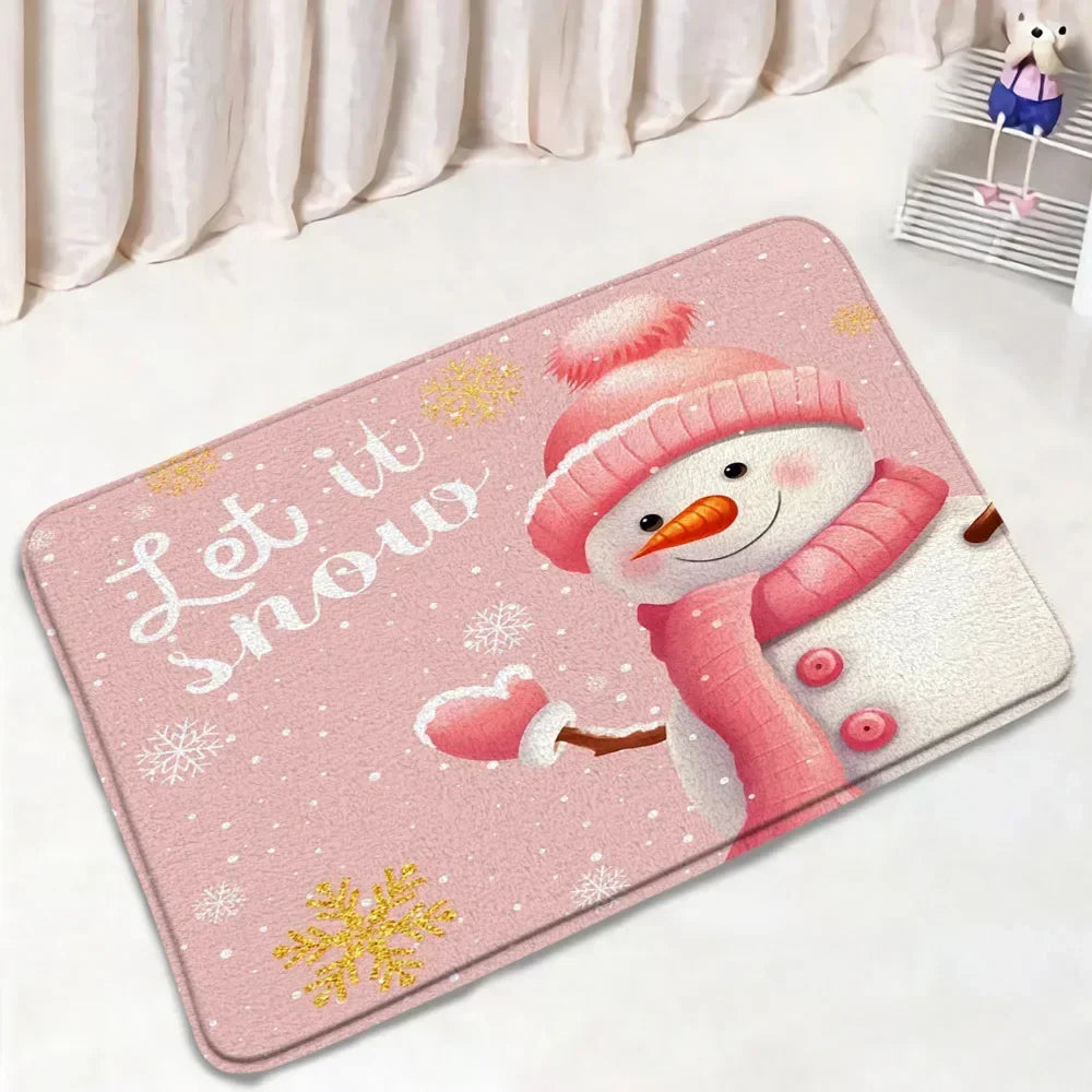 Christmas Shower Curtain & Bath Mat Set