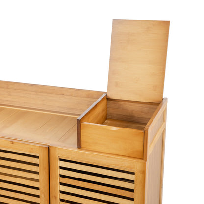 Modern Shoe Cabinet with Doors, Large Capacity for 30 Pairs