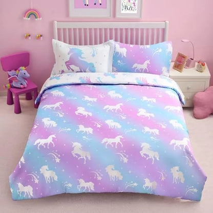 5 Pcs Girls Super Soft Microfiber Bed in a Bag with Comforter