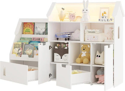 Castle Shaped Toy Storage Organizer with Removable Drawers