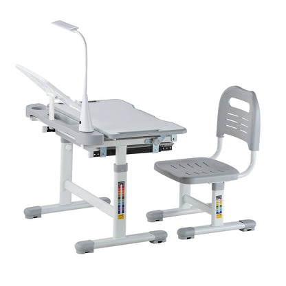 Kids Study Chair and Desk Set with Adjustable Height