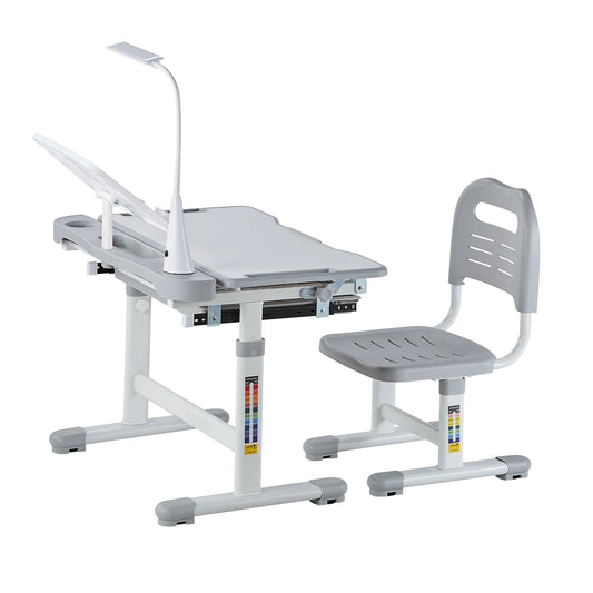 Kids Study Chair and Desk Set with Adjustable Height