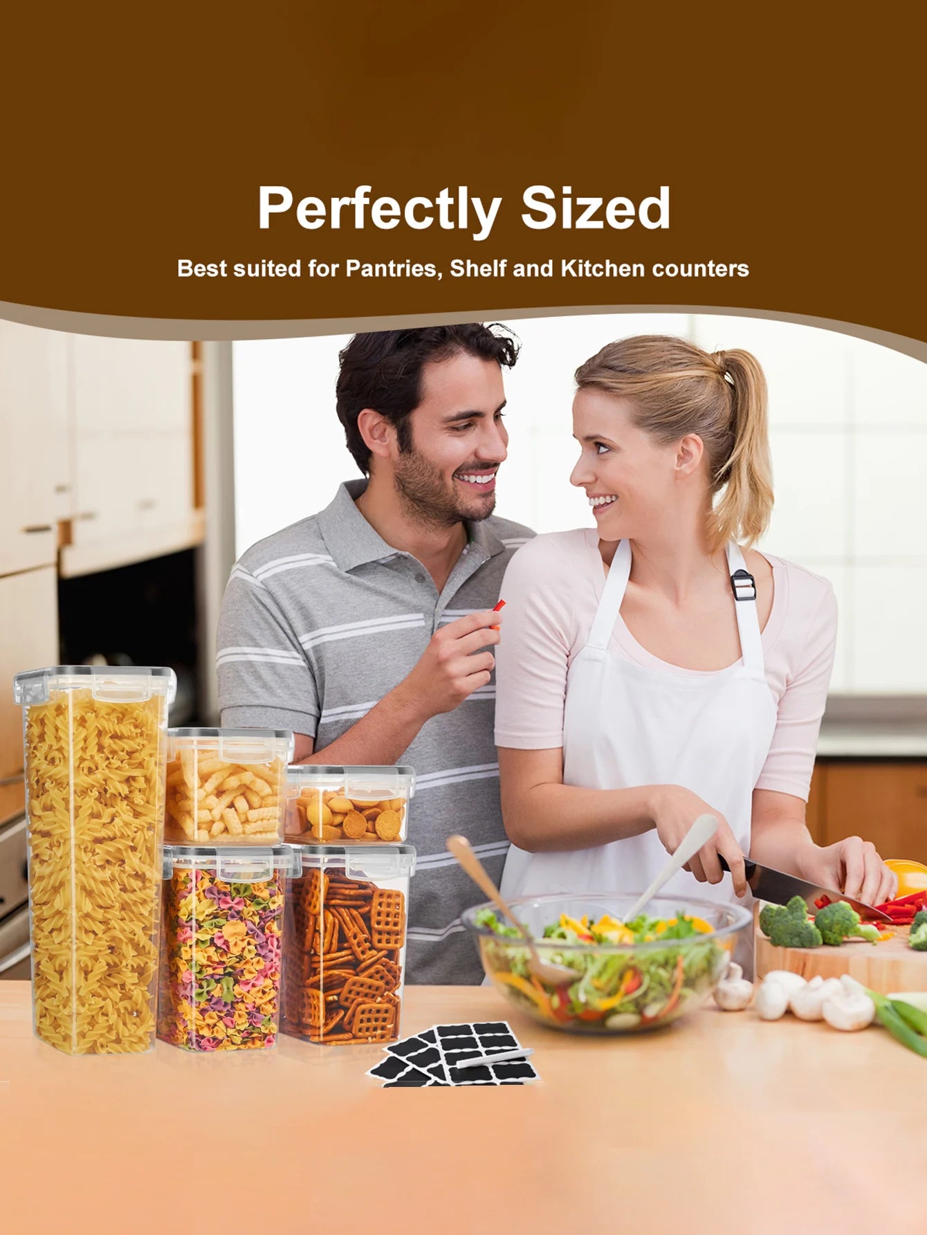 48pcs, Sealed Food Storage Containers with Lids for Dry Foods