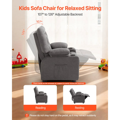 Kids/ Toddler Recliner with Cup Holders