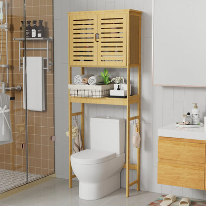 Bamboo Over-the-Toilet Bathroom Storage Cabinet