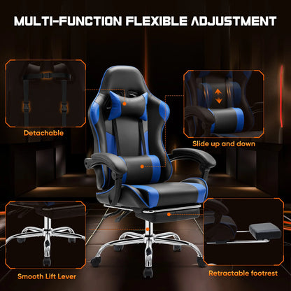 Ergonomic Racing Gaming Chair with Headrest and Lumbar Support