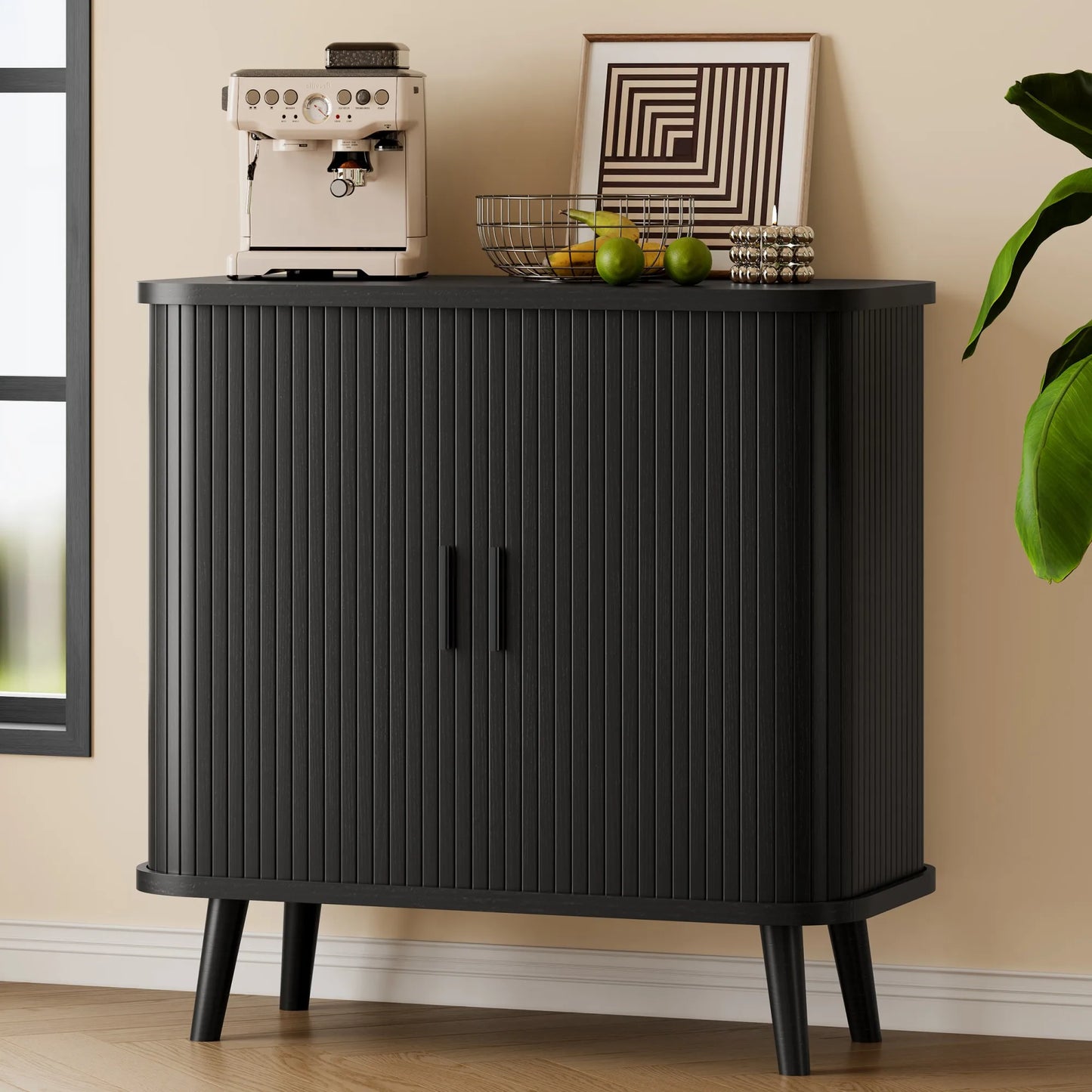 Modern Accent Coffee Bar Console Table for Kitchen, Entryway