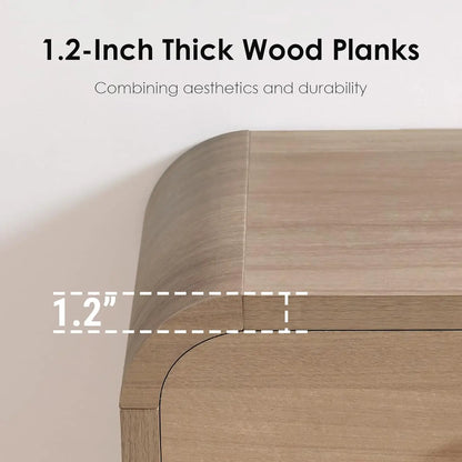 59.7'' Modern Curved Console Cabinet with Drawers