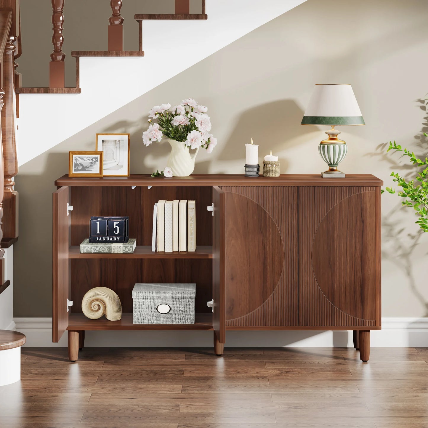 Modern Storage Cabinet Sideboard Buffet Table with Doors